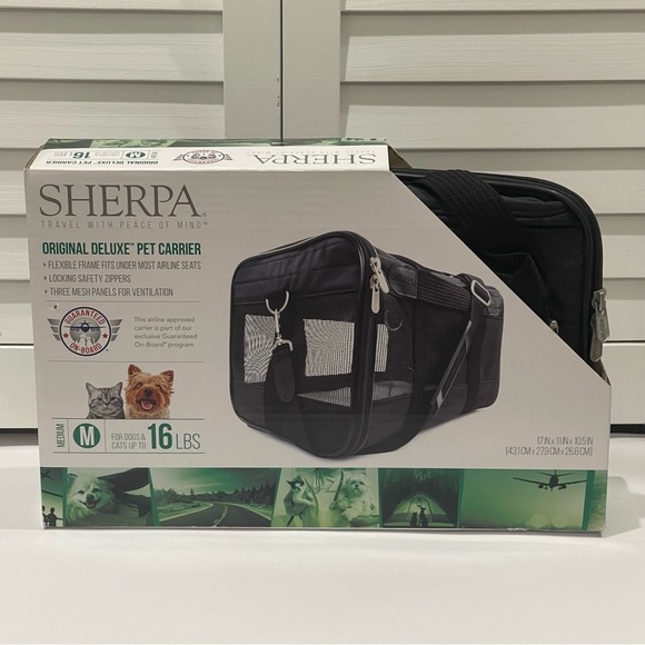 Sherpa Deluxe Medium Pet Carrier – Airline Approved for Small Dogs & Cats - Picture 9 of 13
